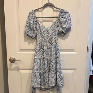 Altar'd State Blue Floral Midi Dress